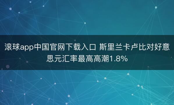 滚球app中国官网下载入口 斯里兰卡卢比对好意思元汇率最高高潮1.8%