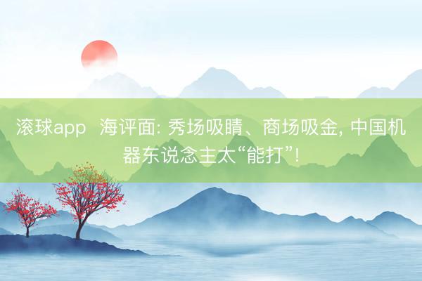 滚球app 海评面: 秀场吸睛、商场吸金, 中国机器东说念主太“能打”!
