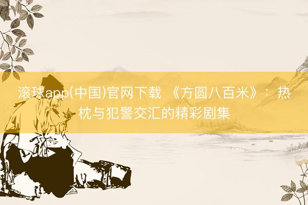 滚球app(中国)官网下载 《方圆八百米》：热枕与犯警交汇的精彩剧集