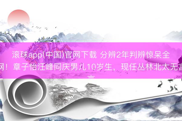 滚球app(中国)官网下载 分辨2年判辨惊呆全网!章子怡汪峰同庆男儿10岁生,现任丛林北太无言