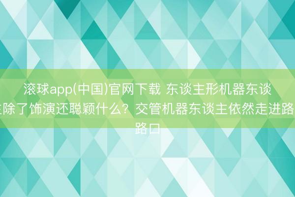 滚球app(中国)官网下载 东谈主形机器东谈主除了饰演还聪颖什么？交管机器东谈主依然走进路口