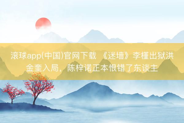 滚球app(中国)官网下载 《迷墙》李槿出狱洪金奎入局，陈梓诺正本恨错了东谈主