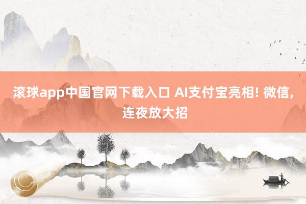 滚球app中国官网下载入口 AI支付宝亮相! 微信， 连夜放大招
